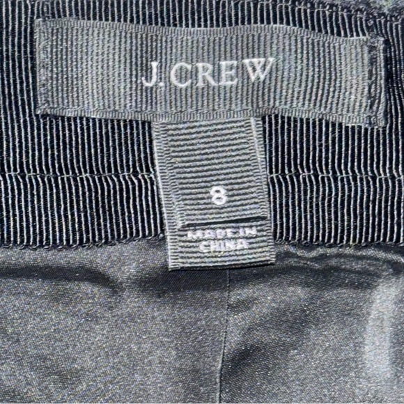 J. Crew Colorblock pencil skirt in houndstooth wool blend women's 8 Black & Gray - Picture 3 of 15